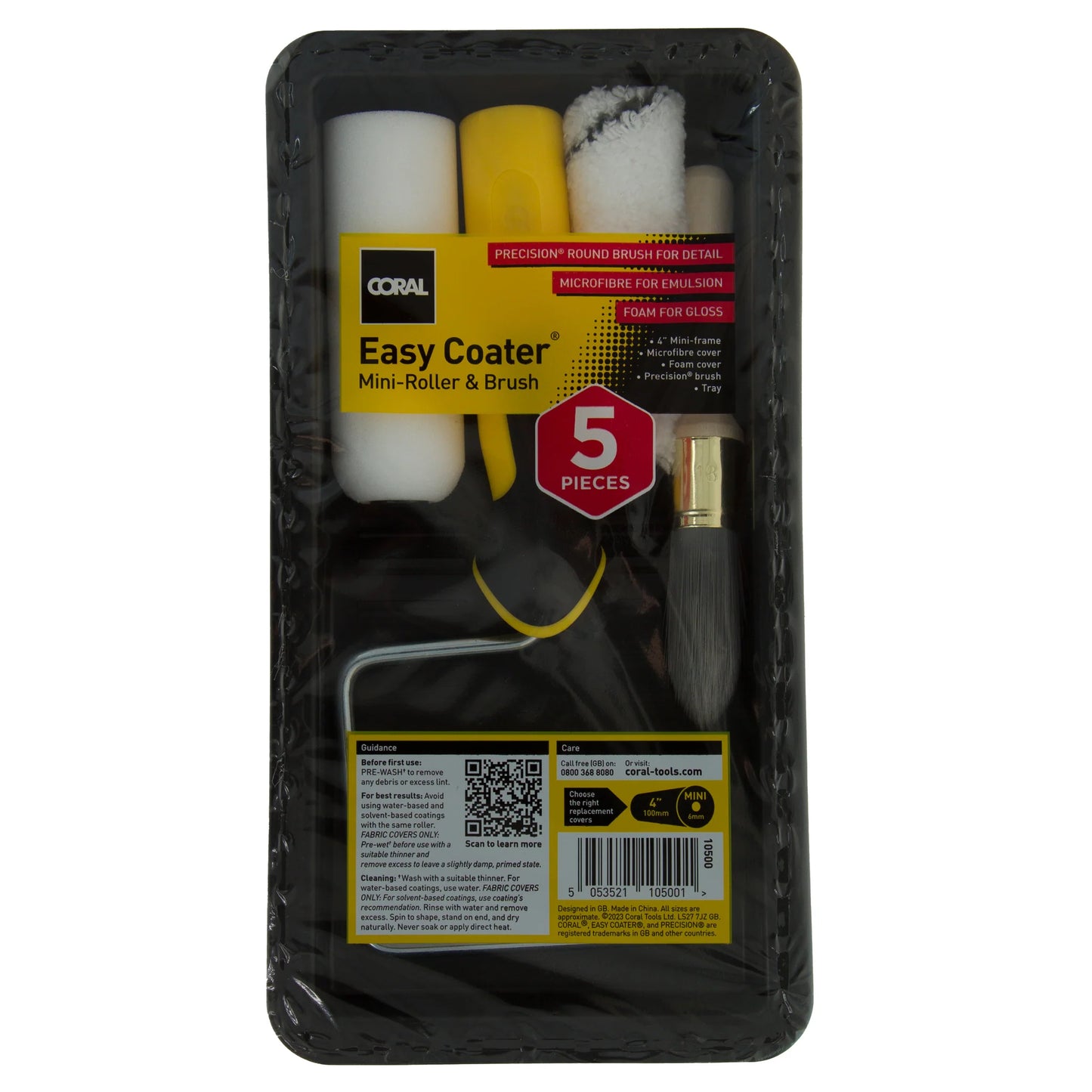 Coral Easy Coater 4" Roller & Brush Set 5PC