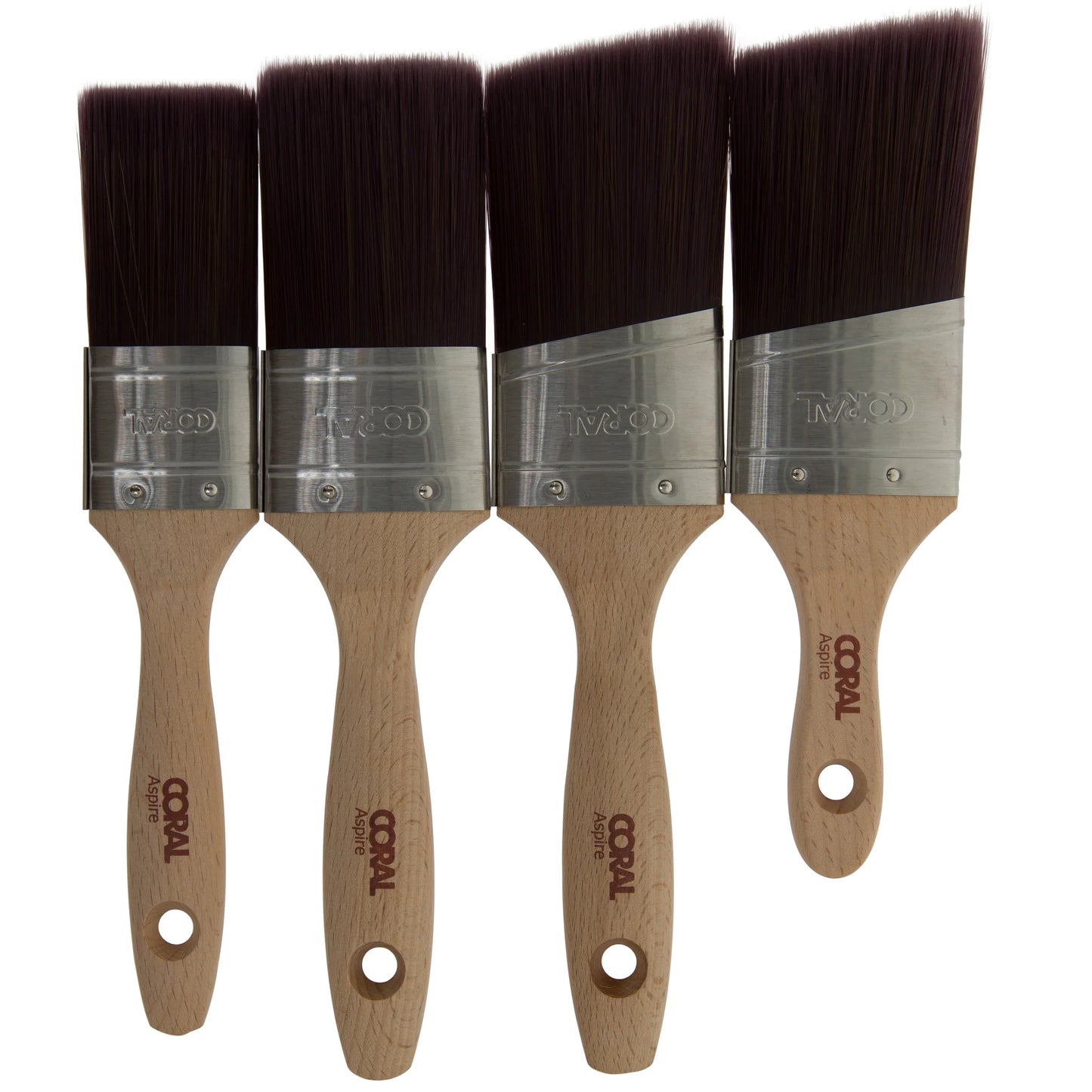 Coral Aspire Oval Paint Brush Set 4 Piece