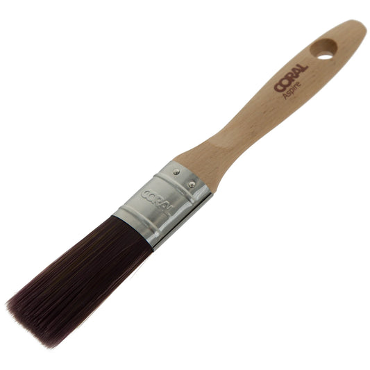 Coral Aspire Oval Paint Brush with Straight Cut