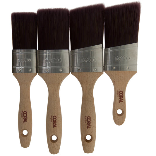 Coral Aspire Oval Paint Brush Set 4 Piece