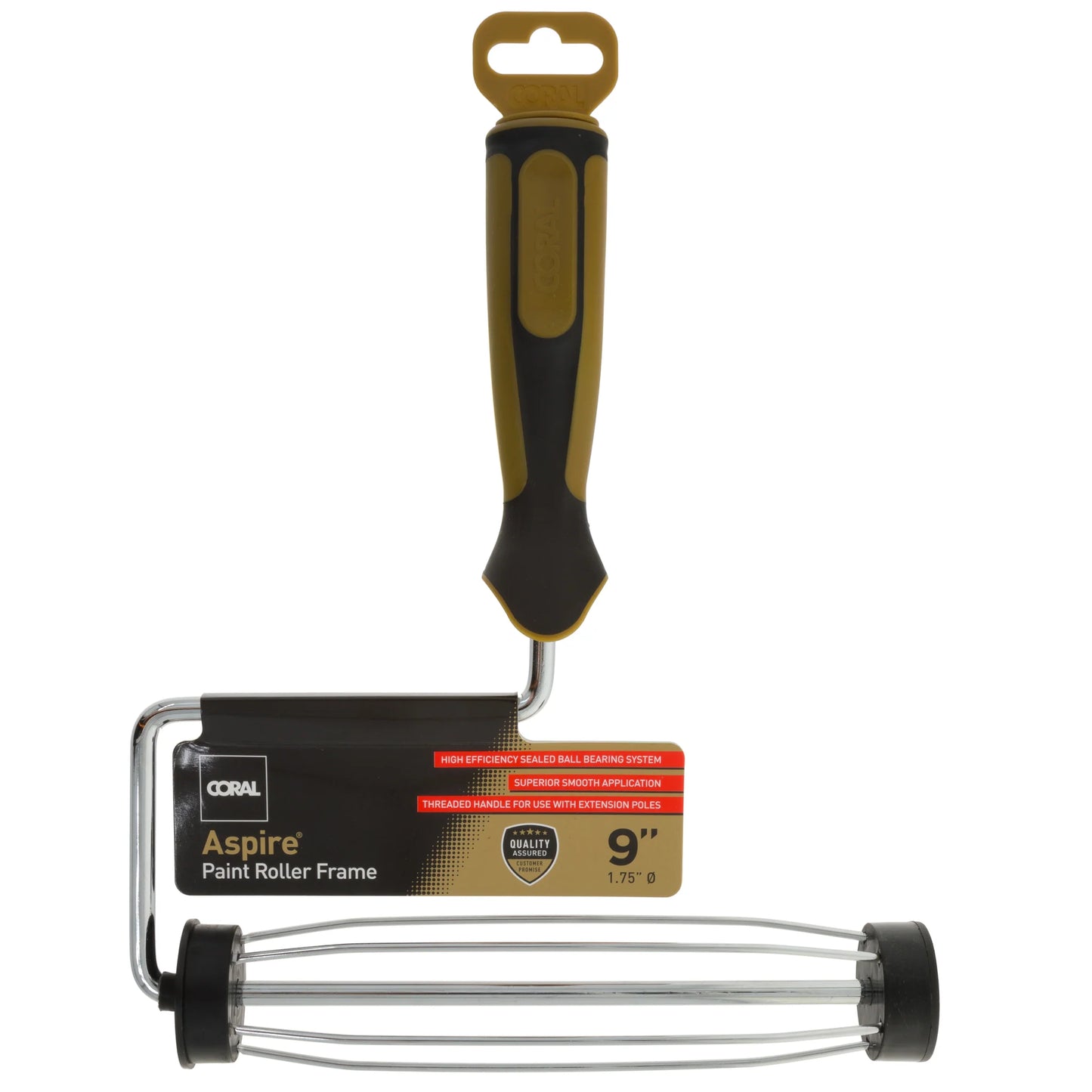 Coral Aspire Paint Roller Frame Low Friction Cage Design 9 inch 1.75" dia