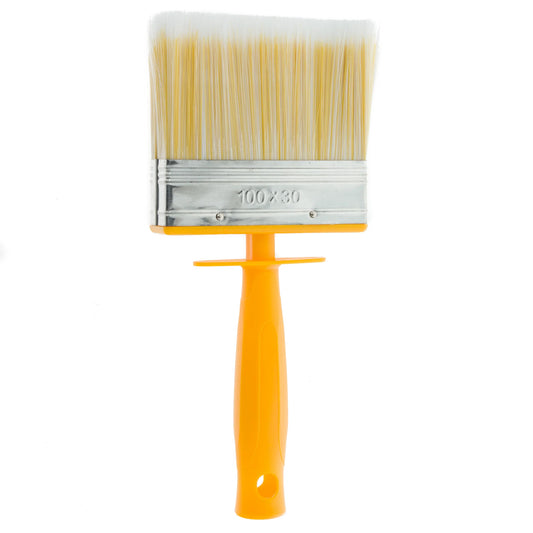 Coral Essentials Block Paint Brush with Synthetic Paintbrush Head for Sheds Fences or Paste 4 inch