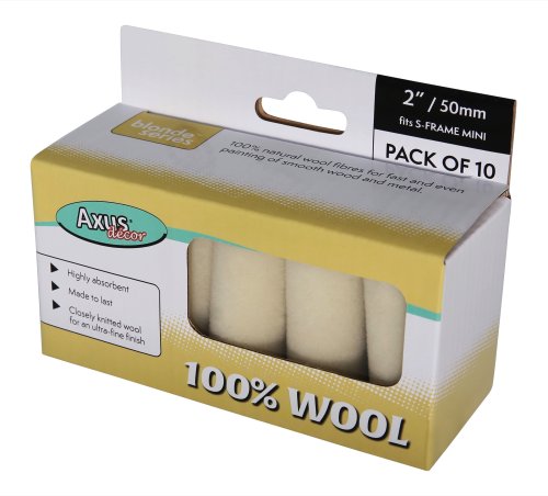 Pro-Finish Wool Mini Roller 2"/50mm,10Pk